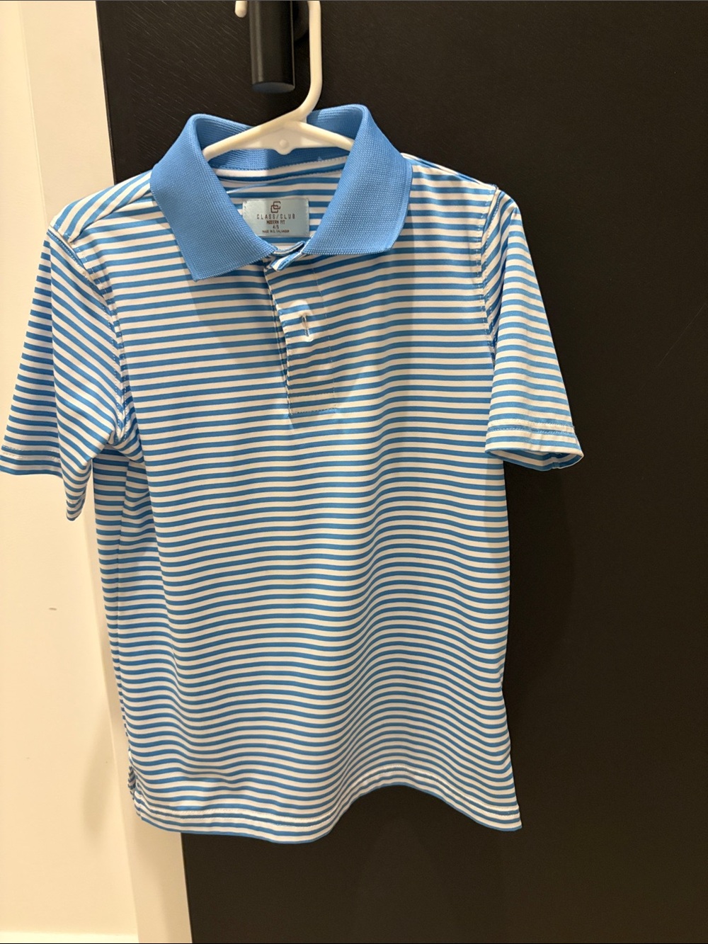 Class Club Blue & White Striped Polo for Kids